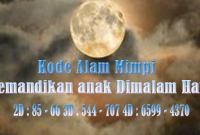 Kode Alam Mimpi Memandikan anak Dimalam Hari